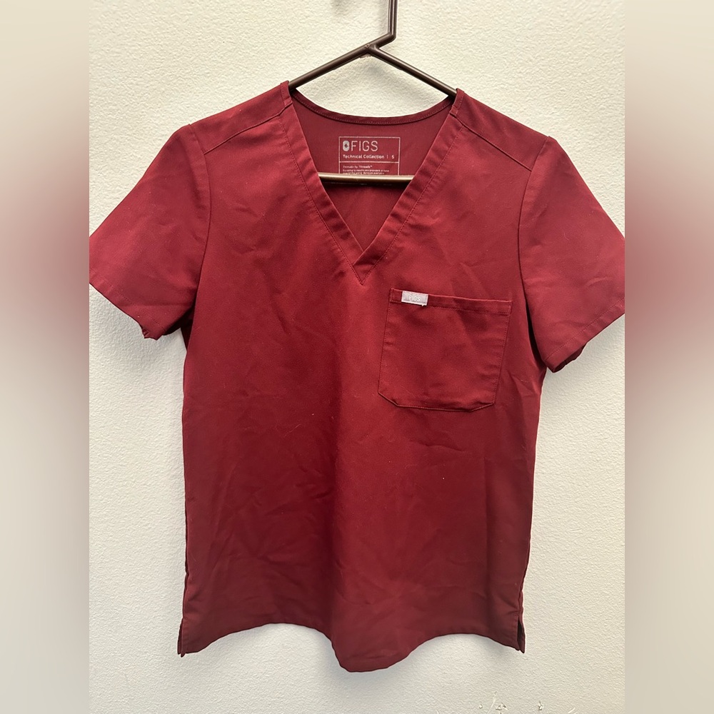 Figs Catarina top, S, Burgundy